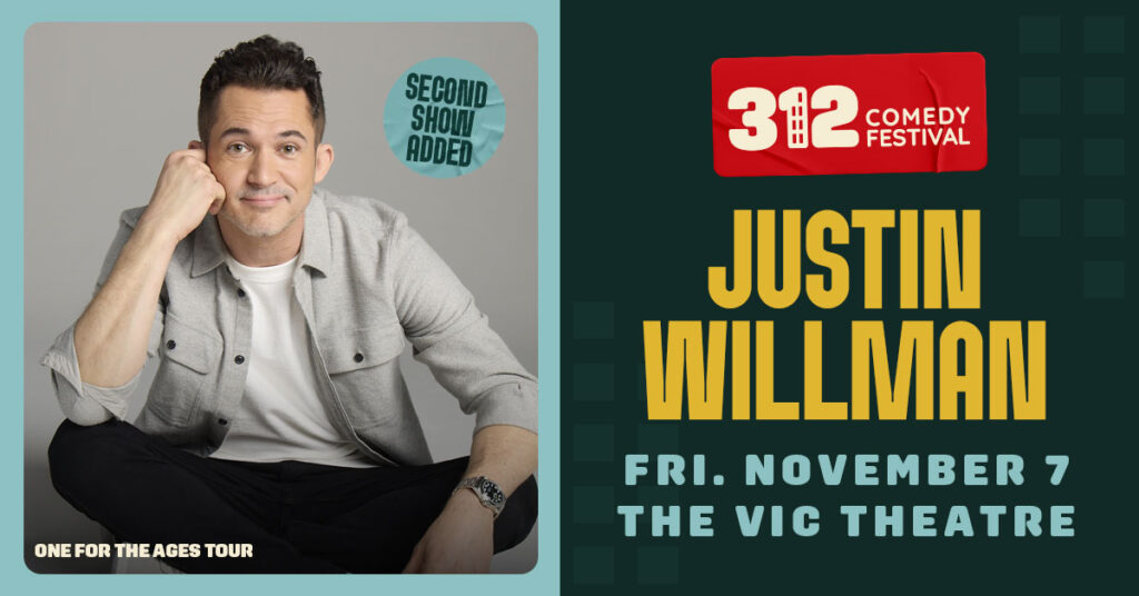 Justin Willman November 7 at the Vic Theatre as part of the 312 Comedy Festival