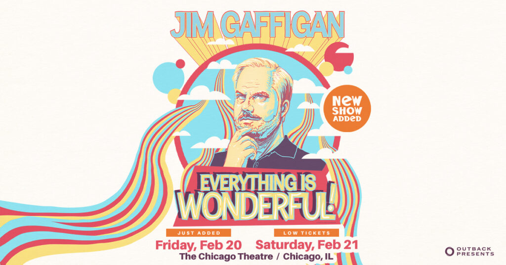 Jim Gaffigan February 20 & 21 at the Chicago Theatre